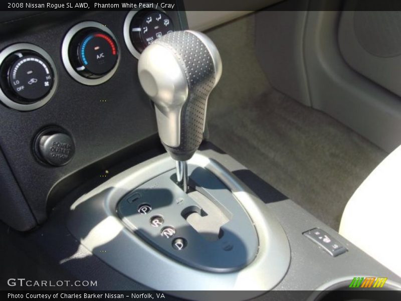 Phantom White Pearl / Gray 2008 Nissan Rogue SL AWD