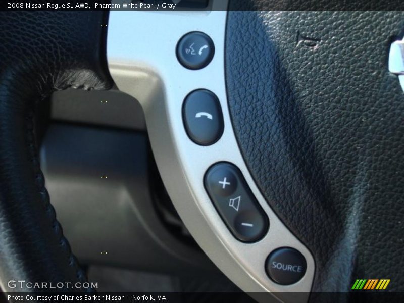 Phantom White Pearl / Gray 2008 Nissan Rogue SL AWD