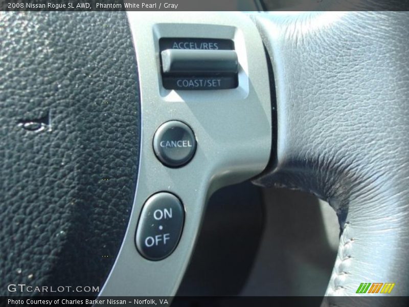 Phantom White Pearl / Gray 2008 Nissan Rogue SL AWD