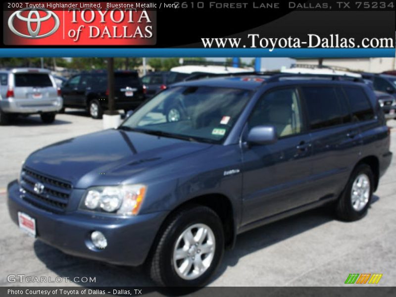 Bluestone Metallic / Ivory 2002 Toyota Highlander Limited