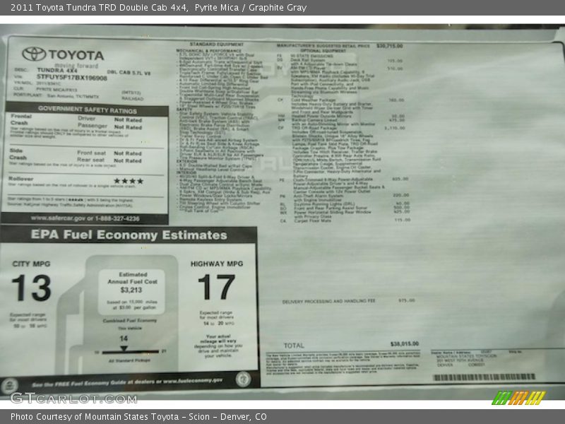 Pyrite Mica / Graphite Gray 2011 Toyota Tundra TRD Double Cab 4x4