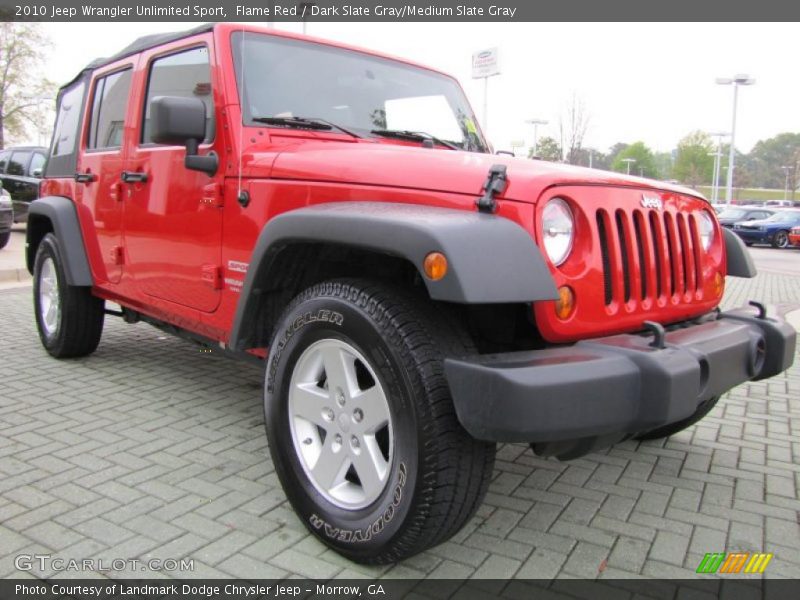 Front 3/4 View of 2010 Wrangler Unlimited Sport