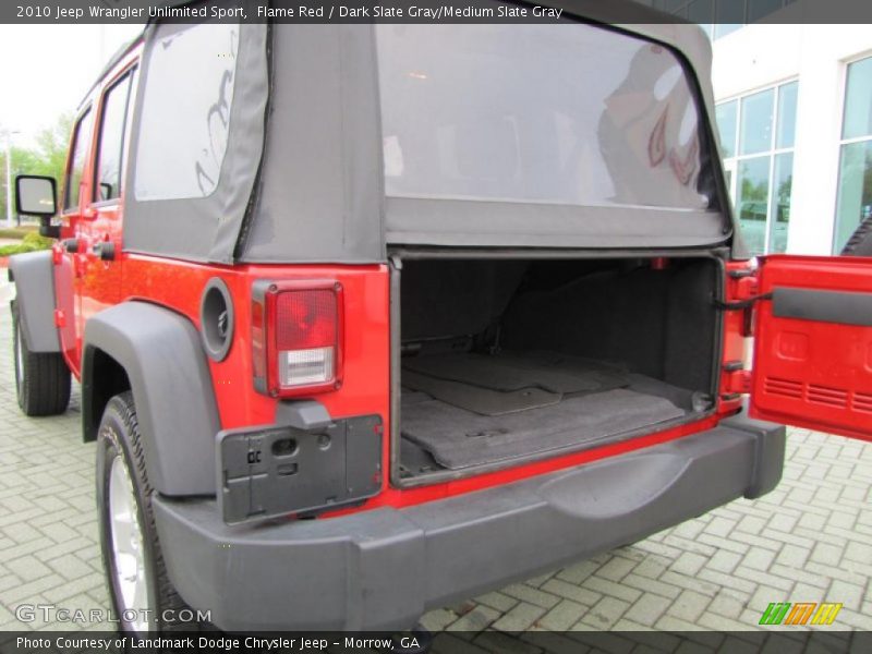Flame Red / Dark Slate Gray/Medium Slate Gray 2010 Jeep Wrangler Unlimited Sport