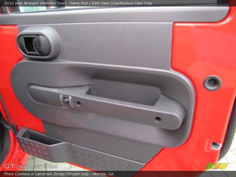 Flame Red / Dark Slate Gray/Medium Slate Gray 2010 Jeep Wrangler Unlimited Sport