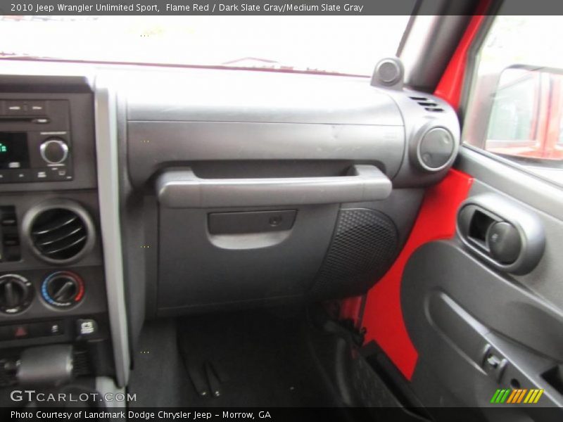 Flame Red / Dark Slate Gray/Medium Slate Gray 2010 Jeep Wrangler Unlimited Sport