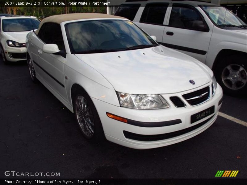 Polar White / Parchment 2007 Saab 9-3 2.0T Convertible