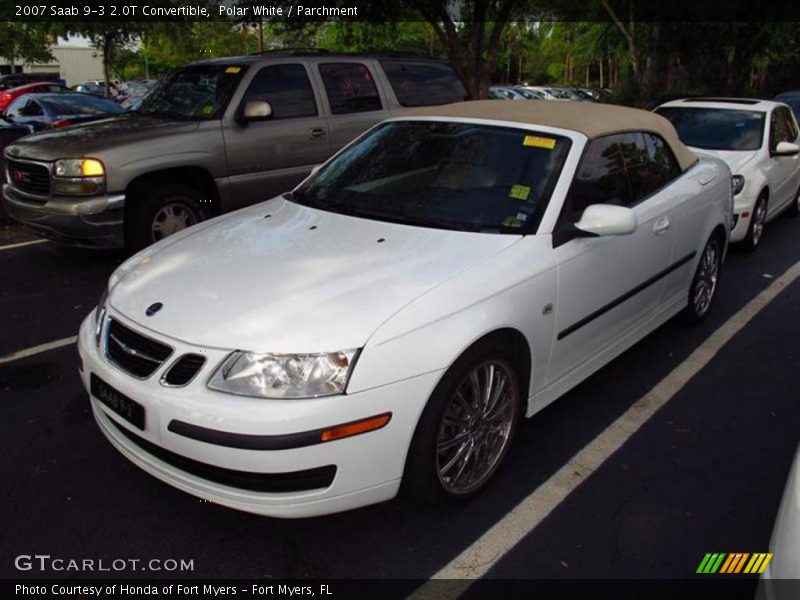 Polar White / Parchment 2007 Saab 9-3 2.0T Convertible
