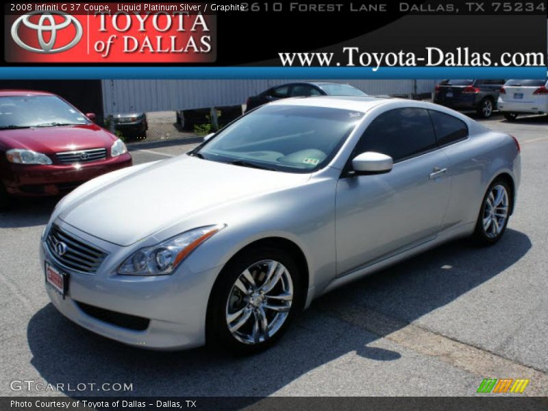 Liquid Platinum Silver / Graphite 2008 Infiniti G 37 Coupe