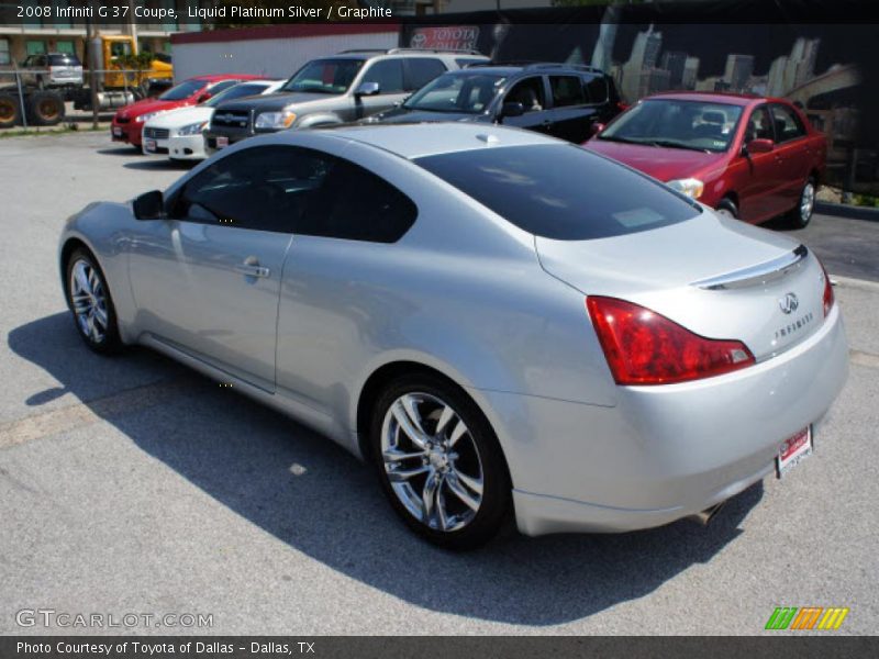 Liquid Platinum Silver / Graphite 2008 Infiniti G 37 Coupe