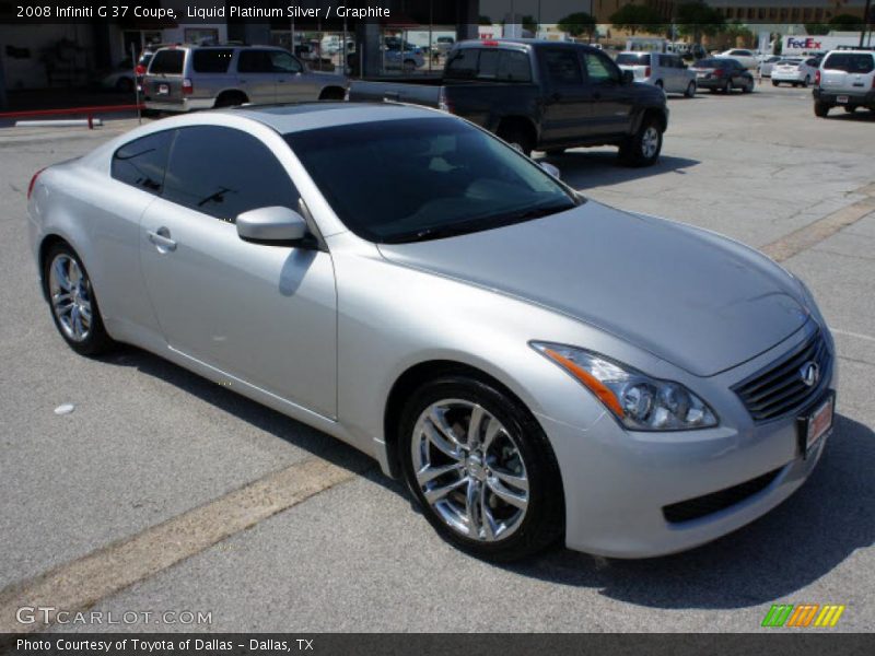 Liquid Platinum Silver / Graphite 2008 Infiniti G 37 Coupe