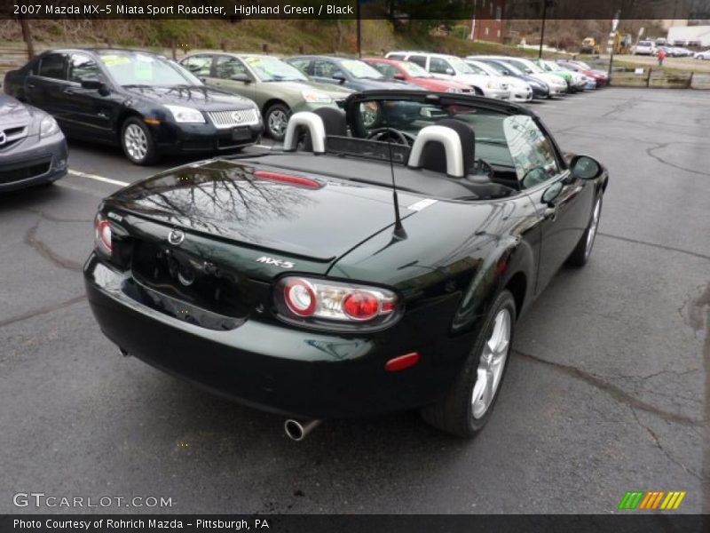 Highland Green / Black 2007 Mazda MX-5 Miata Sport Roadster