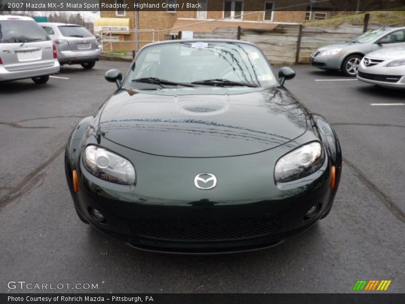 Highland Green / Black 2007 Mazda MX-5 Miata Sport Roadster