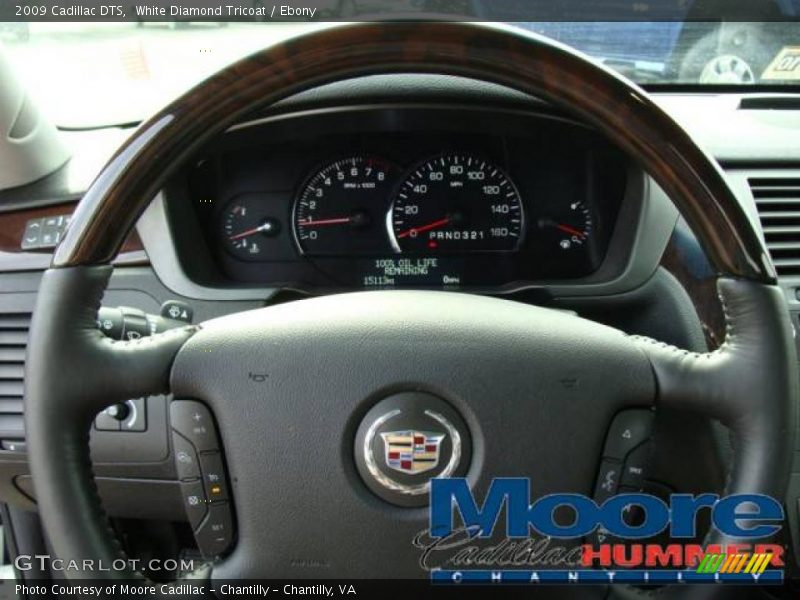 White Diamond Tricoat / Ebony 2009 Cadillac DTS