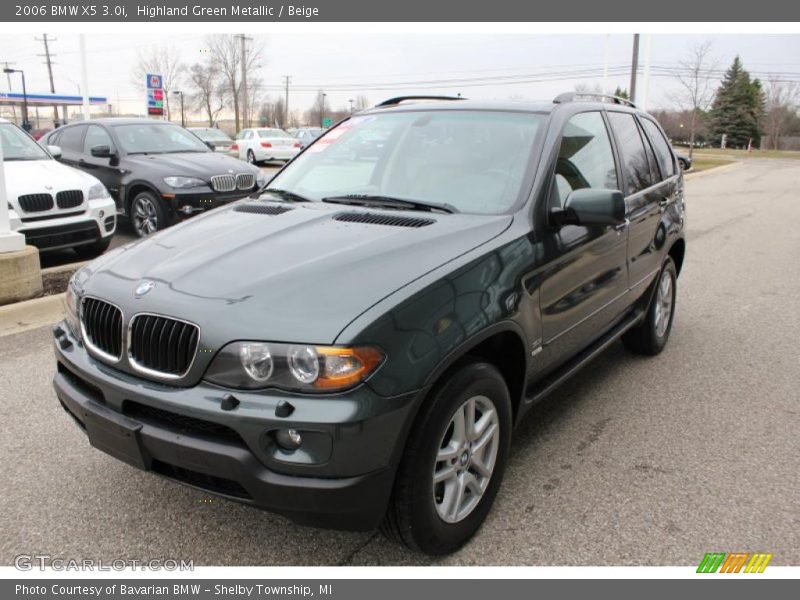 Highland Green Metallic / Beige 2006 BMW X5 3.0i