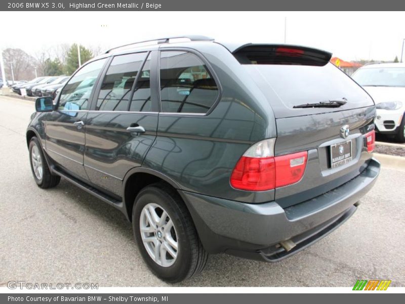 Highland Green Metallic / Beige 2006 BMW X5 3.0i