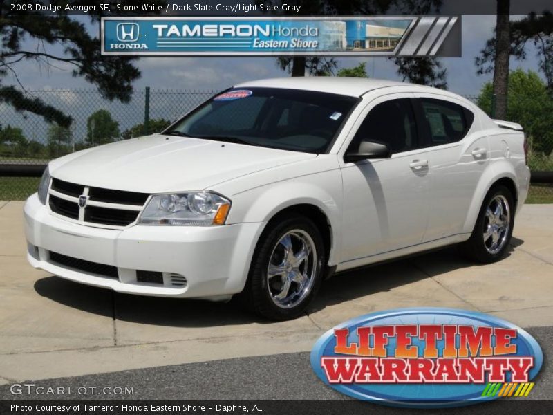 Stone White / Dark Slate Gray/Light Slate Gray 2008 Dodge Avenger SE