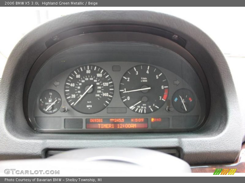 Highland Green Metallic / Beige 2006 BMW X5 3.0i