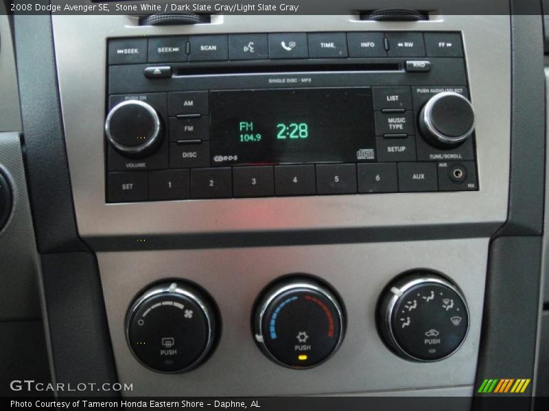Stone White / Dark Slate Gray/Light Slate Gray 2008 Dodge Avenger SE