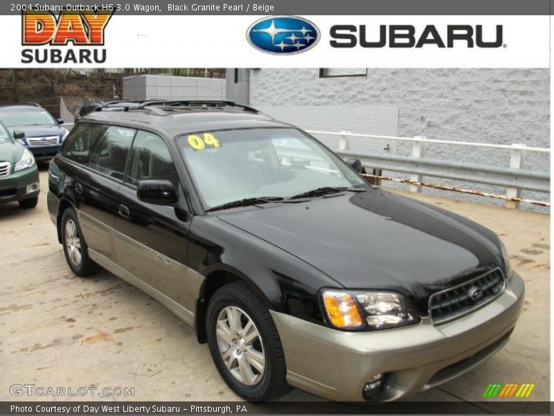 Black Granite Pearl / Beige 2004 Subaru Outback H6 3.0 Wagon