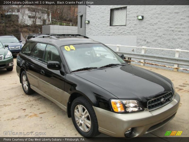 Black Granite Pearl / Beige 2004 Subaru Outback H6 3.0 Wagon