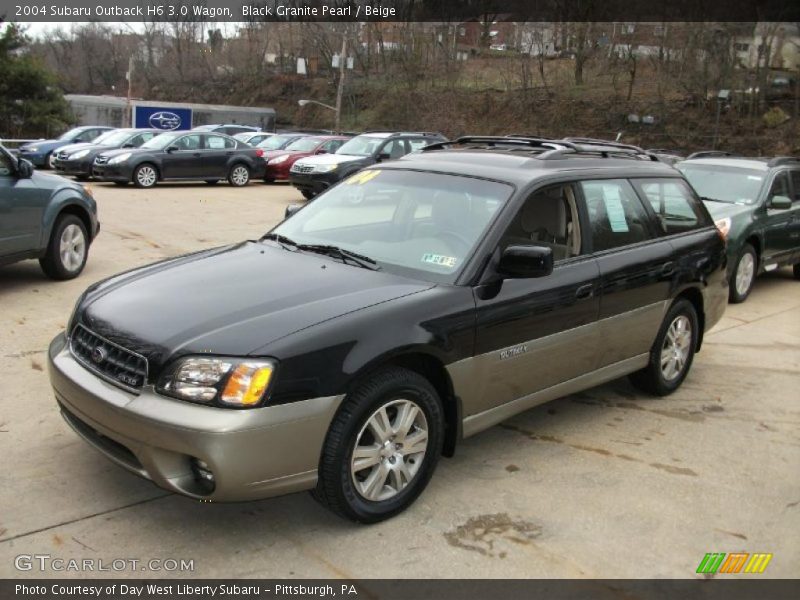 Black Granite Pearl / Beige 2004 Subaru Outback H6 3.0 Wagon