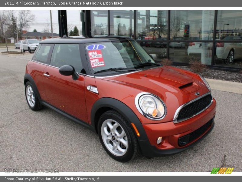 Spice Orange Metallic / Carbon Black 2011 Mini Cooper S Hardtop