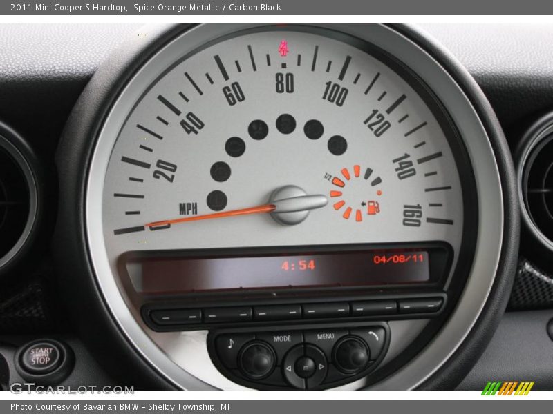 Spice Orange Metallic / Carbon Black 2011 Mini Cooper S Hardtop