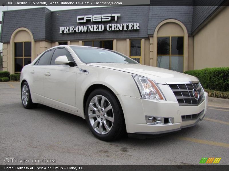 White Diamond Tri-Coat / Cashmere/Cocoa 2008 Cadillac CTS Sedan