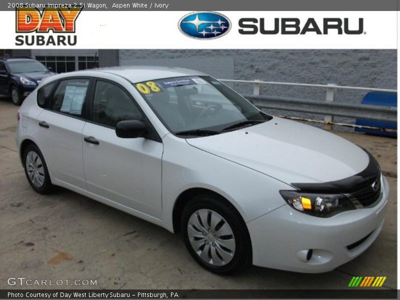 Aspen White / Ivory 2008 Subaru Impreza 2.5i Wagon