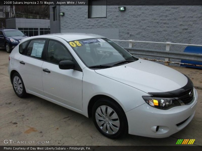 Aspen White / Ivory 2008 Subaru Impreza 2.5i Wagon