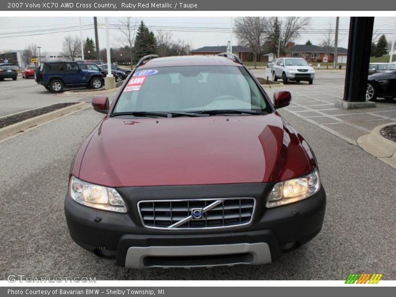 Ruby Red Metallic / Taupe 2007 Volvo XC70 AWD Cross Country