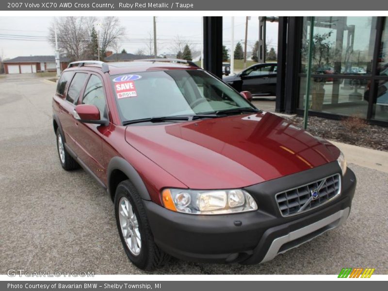 Ruby Red Metallic / Taupe 2007 Volvo XC70 AWD Cross Country