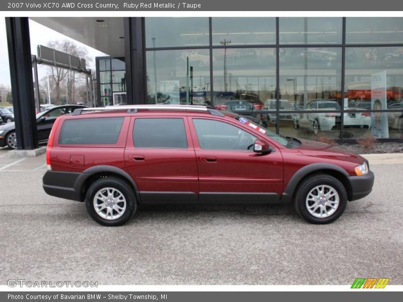 Ruby Red Metallic / Taupe 2007 Volvo XC70 AWD Cross Country