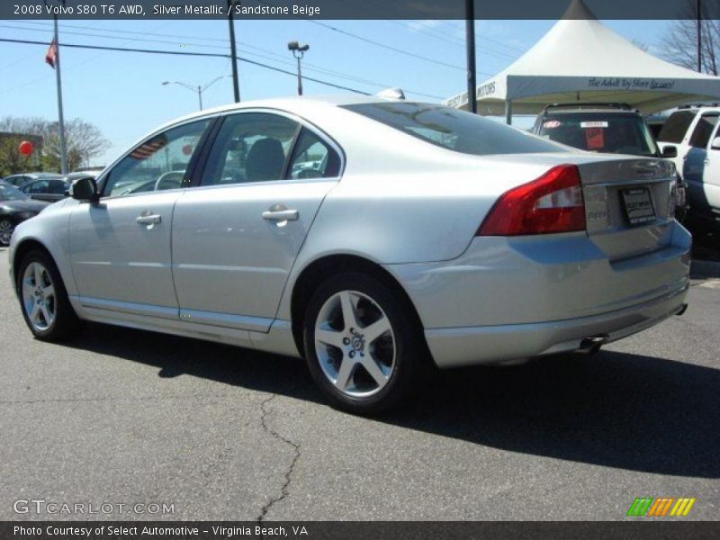 Silver Metallic / Sandstone Beige 2008 Volvo S80 T6 AWD