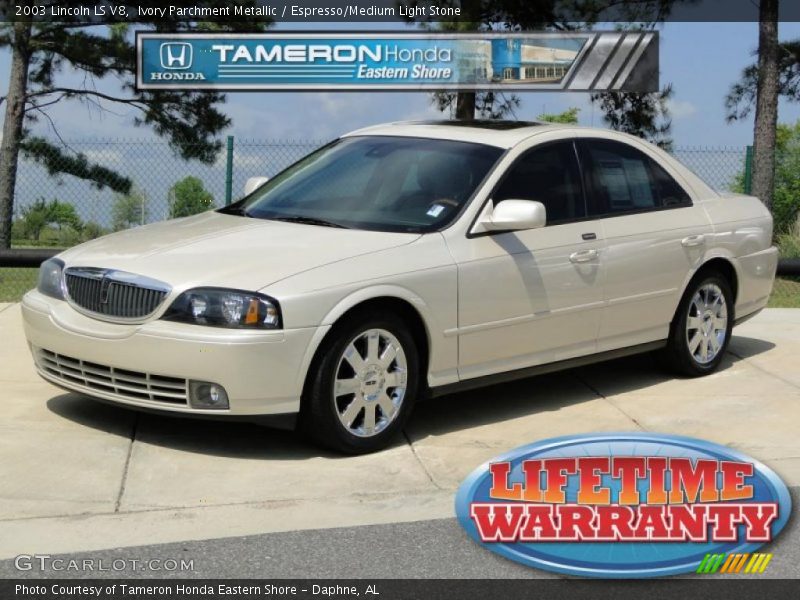 Ivory Parchment Metallic / Espresso/Medium Light Stone 2003 Lincoln LS V8