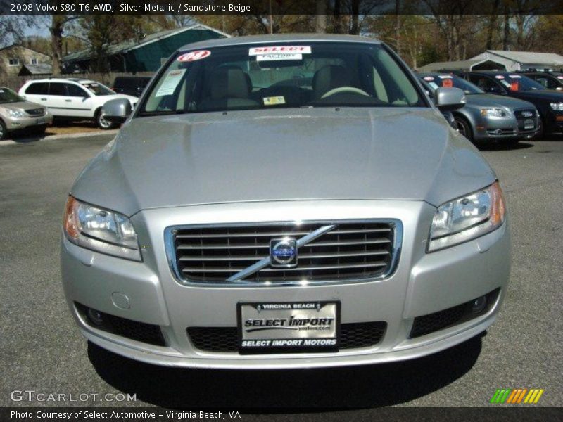 Silver Metallic / Sandstone Beige 2008 Volvo S80 T6 AWD