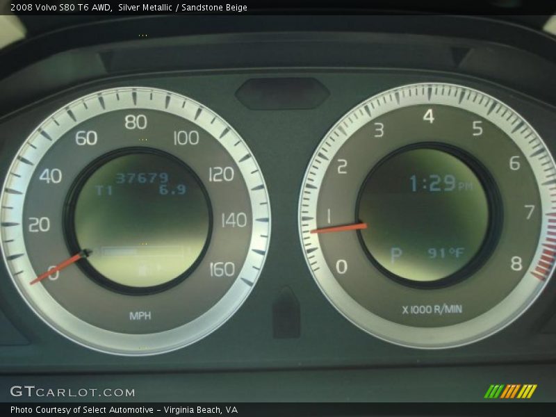 Silver Metallic / Sandstone Beige 2008 Volvo S80 T6 AWD