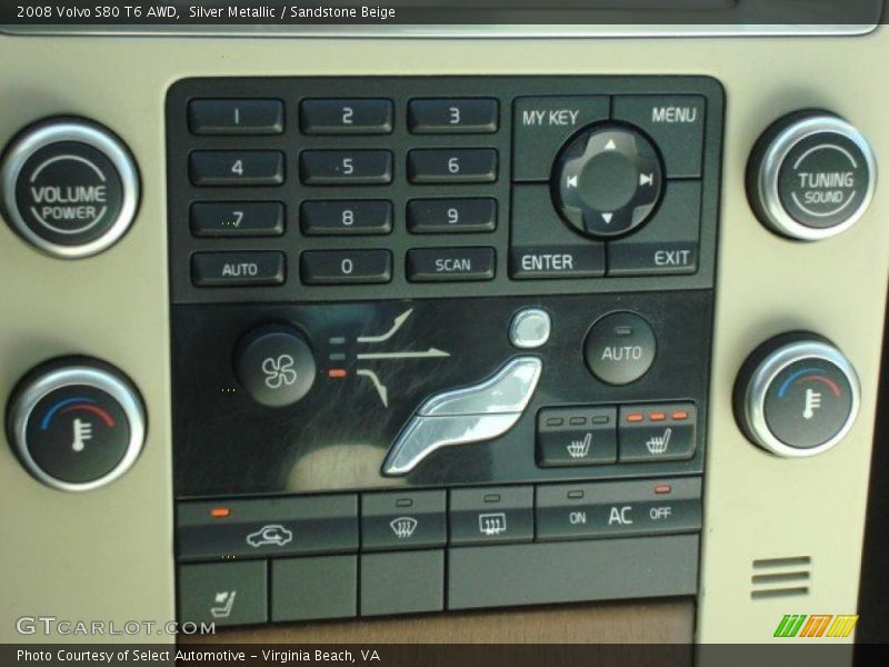 Silver Metallic / Sandstone Beige 2008 Volvo S80 T6 AWD