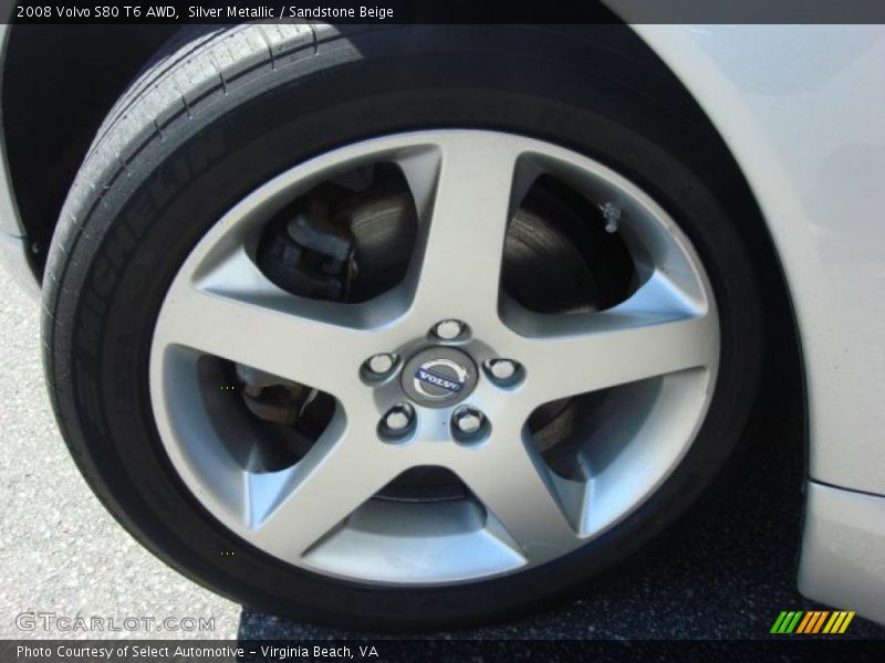 Silver Metallic / Sandstone Beige 2008 Volvo S80 T6 AWD