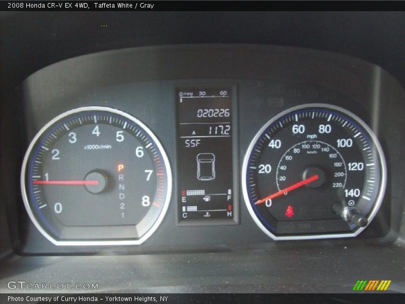 Taffeta White / Gray 2008 Honda CR-V EX 4WD