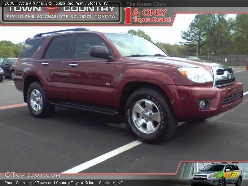 Salsa Red Pearl / Stone Gray 2008 Toyota 4Runner SR5