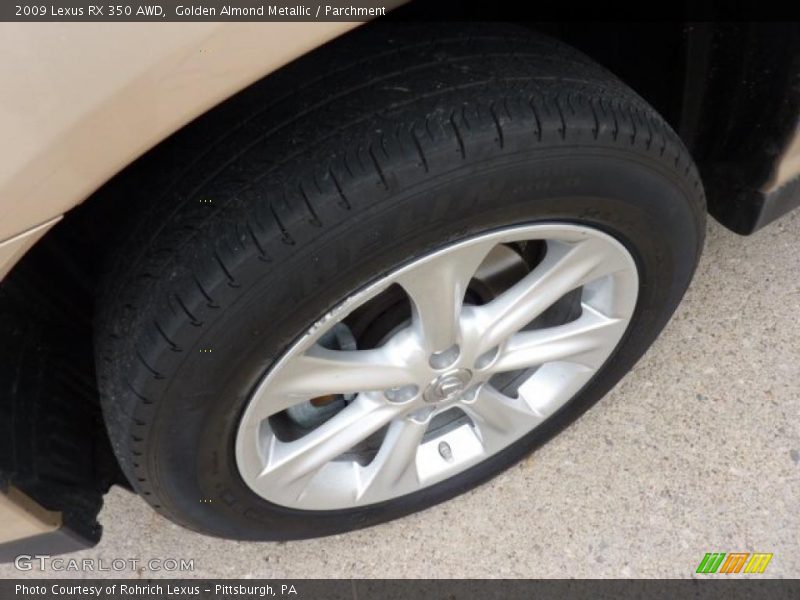 Golden Almond Metallic / Parchment 2009 Lexus RX 350 AWD