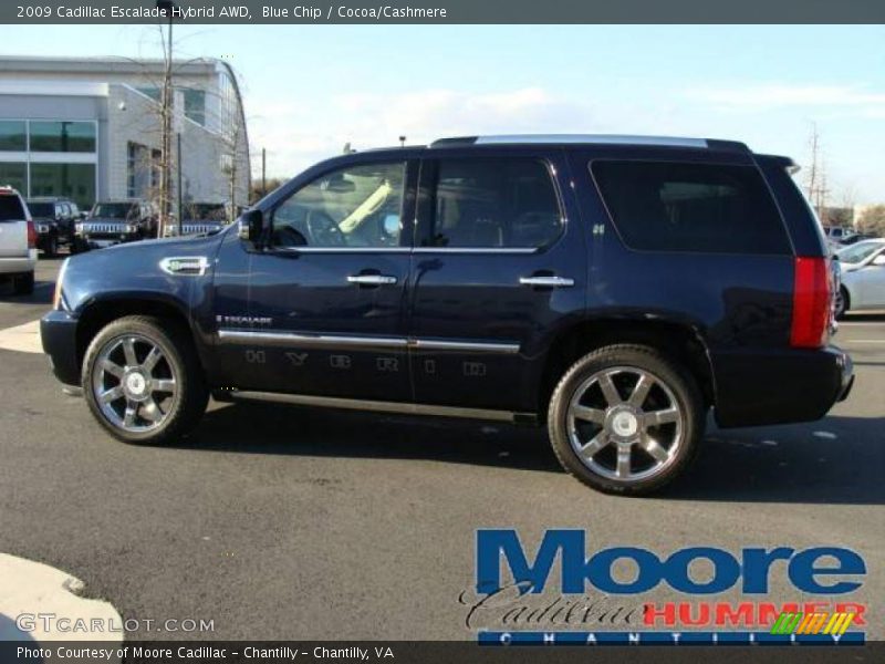 Blue Chip / Cocoa/Cashmere 2009 Cadillac Escalade Hybrid AWD