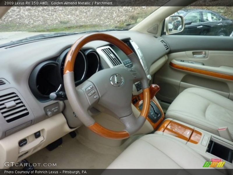 Golden Almond Metallic / Parchment 2009 Lexus RX 350 AWD