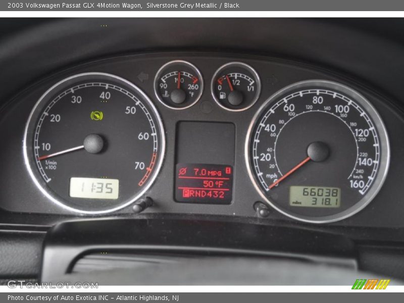  2003 Passat GLX 4Motion Wagon GLX 4Motion Wagon Gauges
