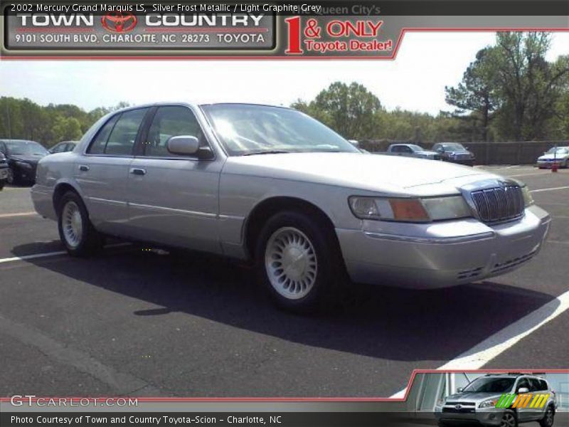 Silver Frost Metallic / Light Graphite Grey 2002 Mercury Grand Marquis LS