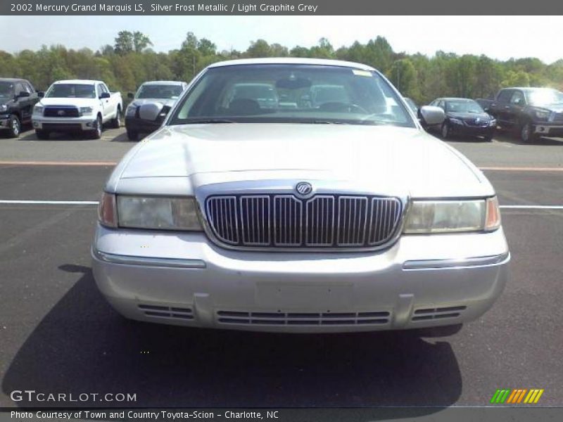 Silver Frost Metallic / Light Graphite Grey 2002 Mercury Grand Marquis LS