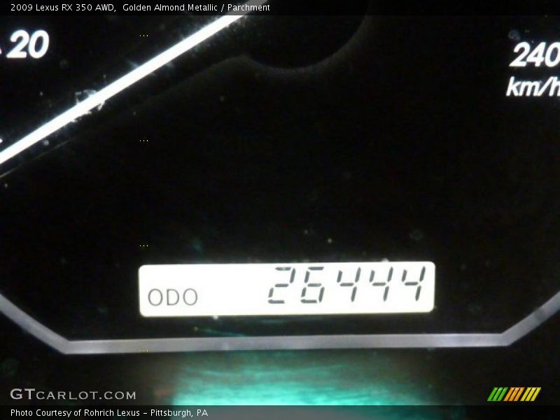 Golden Almond Metallic / Parchment 2009 Lexus RX 350 AWD