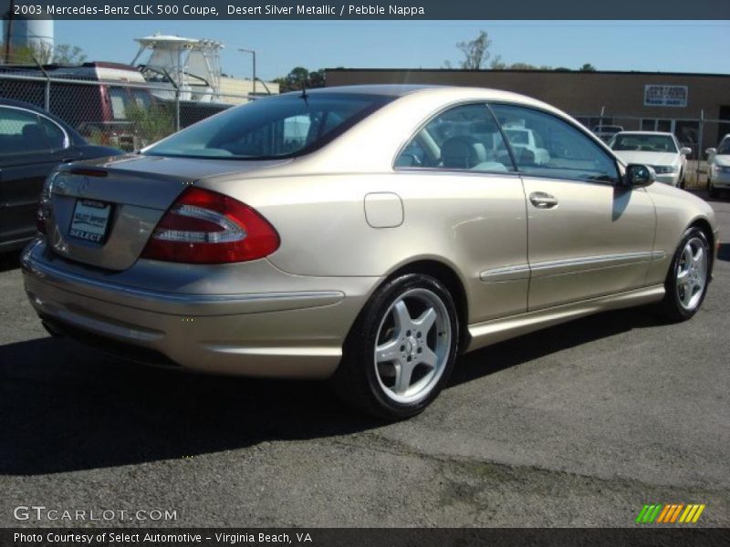 Desert Silver Metallic / Pebble Nappa 2003 Mercedes-Benz CLK 500 Coupe