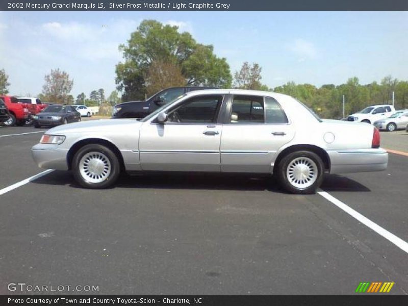 Silver Frost Metallic / Light Graphite Grey 2002 Mercury Grand Marquis LS
